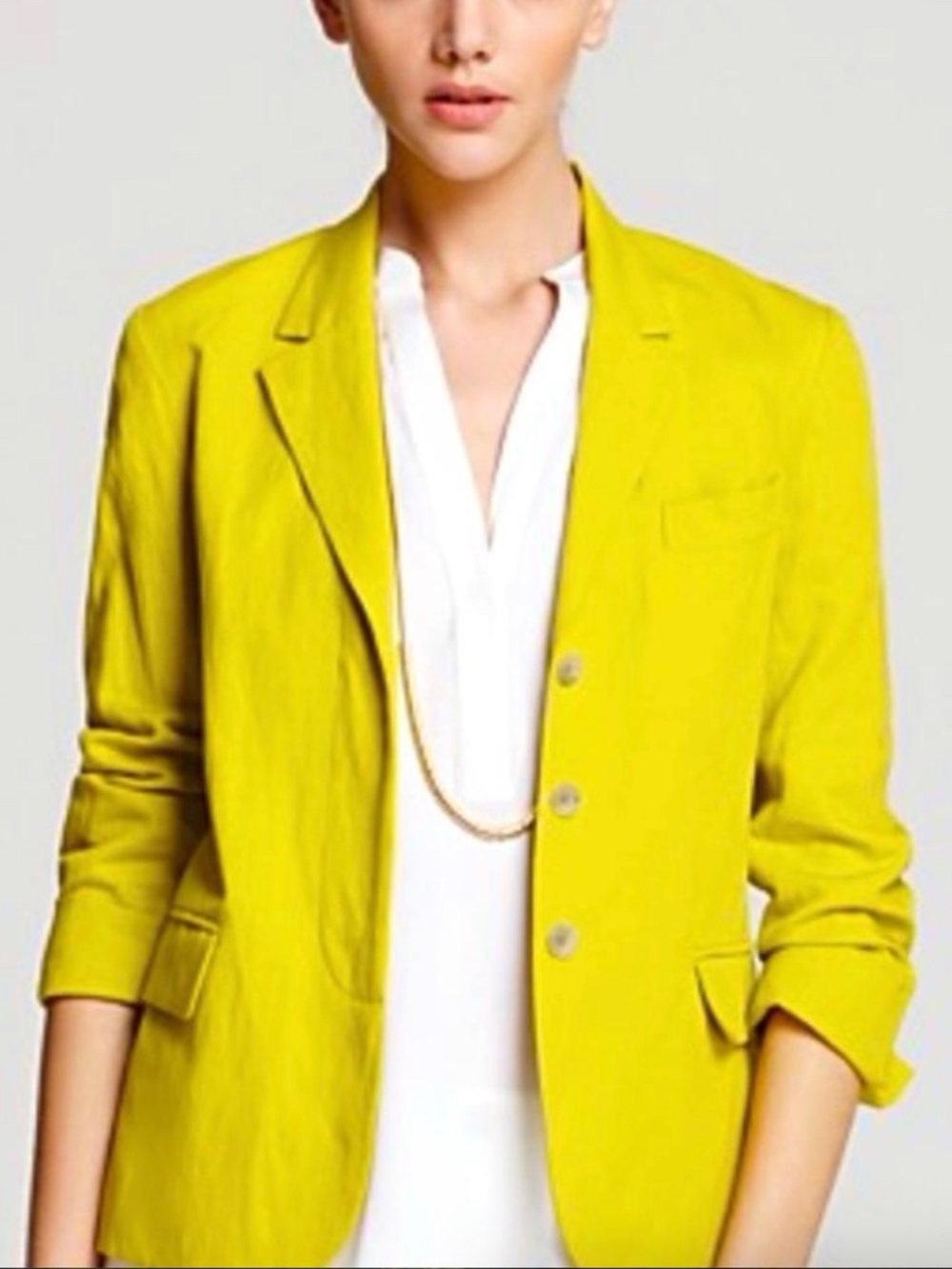 Vince Boyfriend Blazer Chartreuse Citrus Women’s Size 2